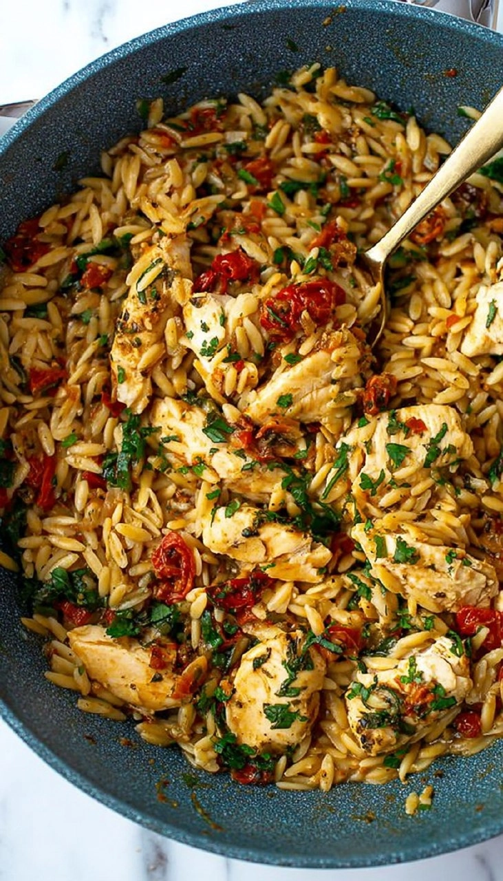 Mediterranean Chicken and Orzo 89 Mediterranean Chicken and Orzo
