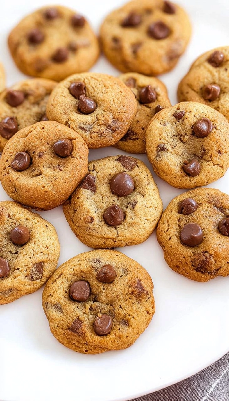 Mini Brown Butter Chocolate Chip Cookies