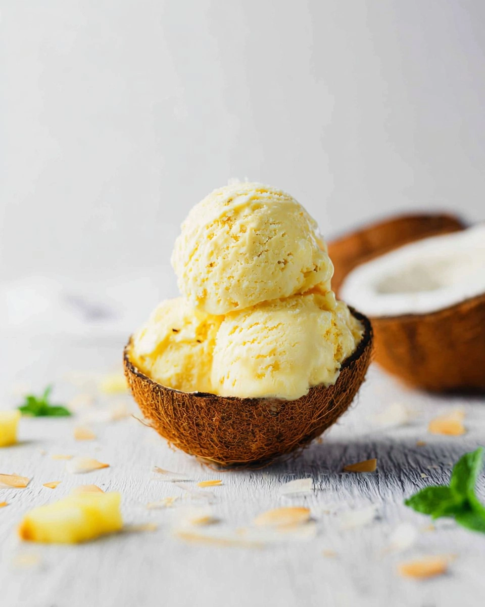 Pineapple Coconut Ice Cream