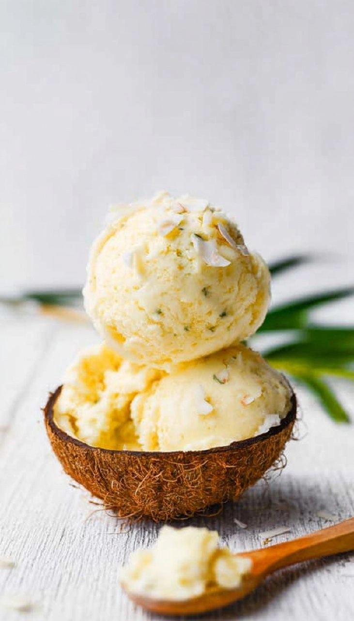 Pineapple Coconut Ice Cream