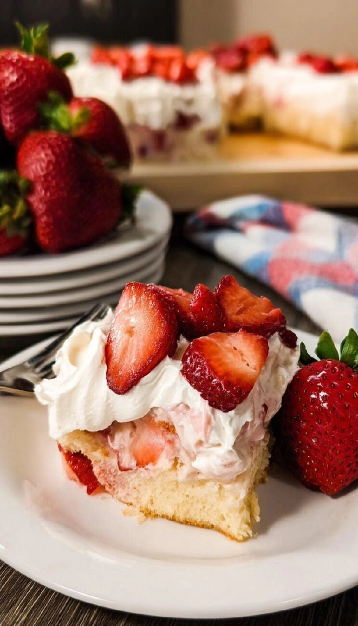 Strawberry Shortcake Sheet Cake