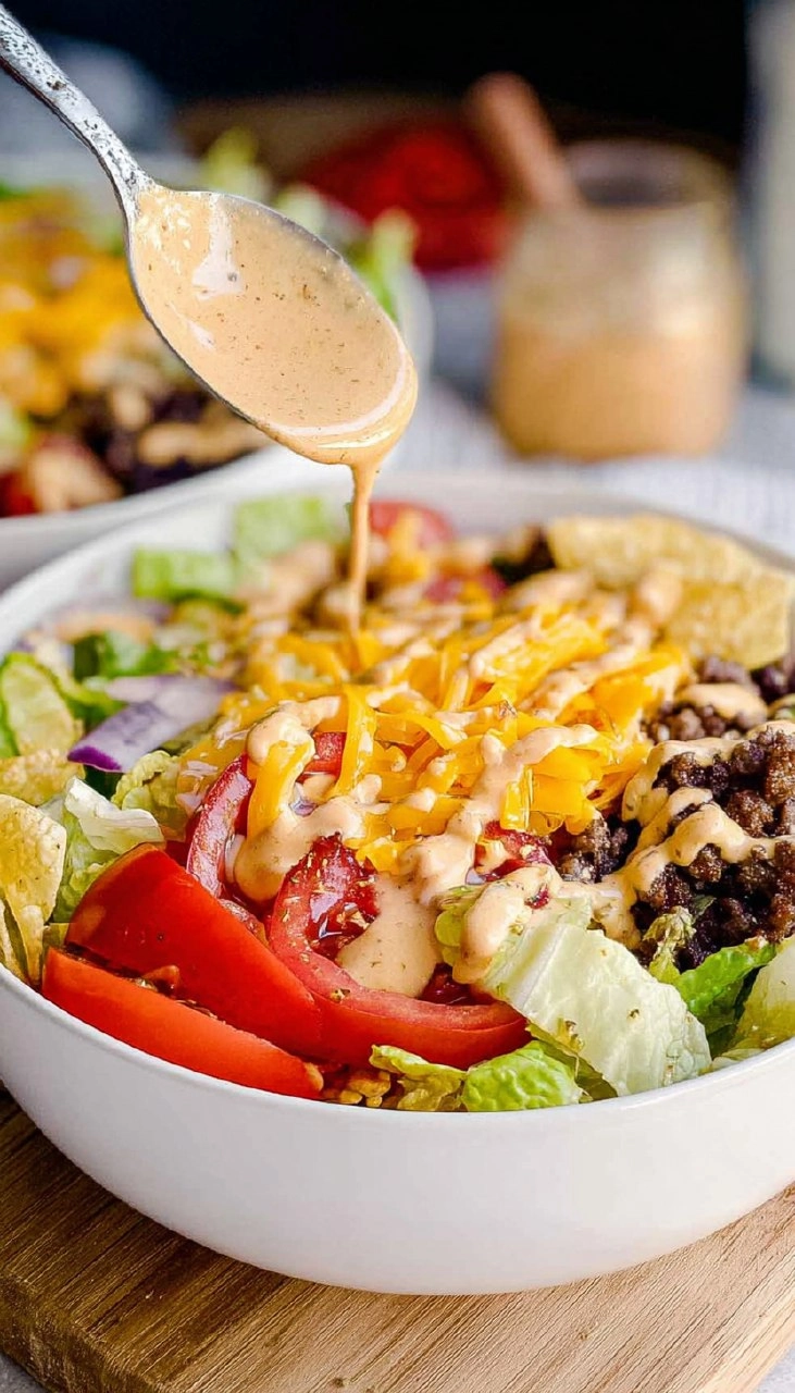 Cheeseburger Salad with Special Sauce Dressing