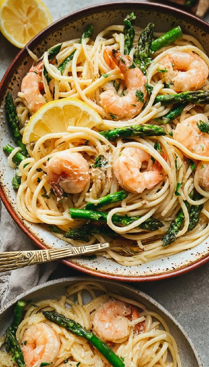 Shrimp and Asparagus Pasta 93 Shrimp and Asparagus Pasta