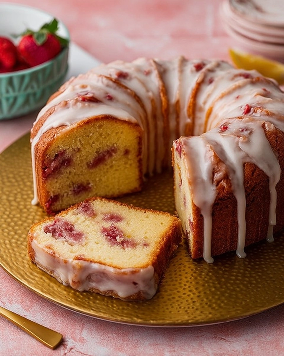 Strawberry Lemon Pound Cake Recipe