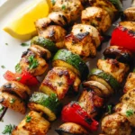 Grilled Chicken Kabobs With Mushrooms, Zucchini And Peppers 118 Grilled-Chicken-Kabobs-With-Mushrooms-Zucchini-And-Peppers-Recipe